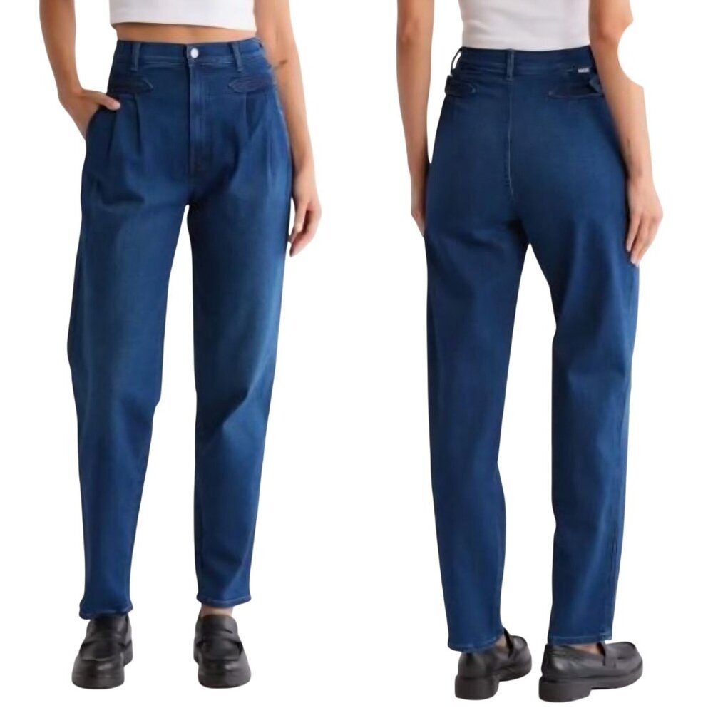 Anthropologie Mother The Tabby Tune Up Skimp Wash Tapered High Rise Jeans Size28